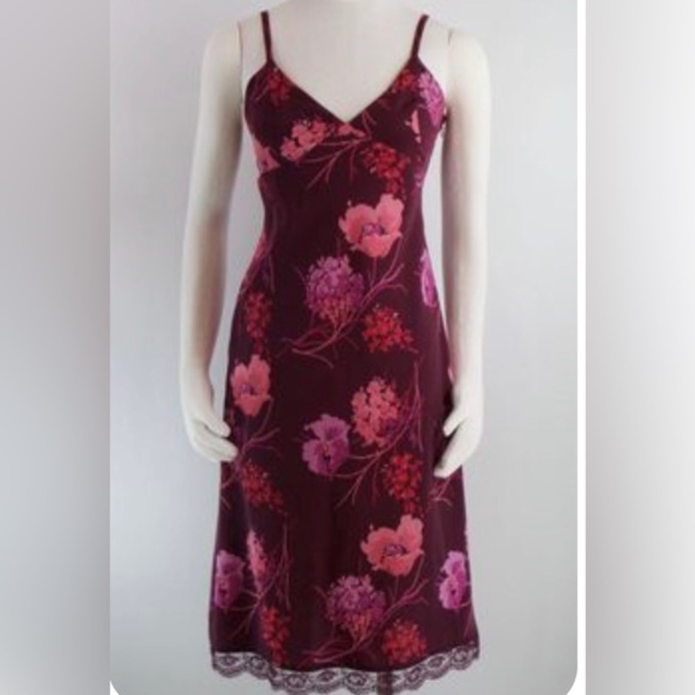NWT ASO Express Midi‎ Floral Midi Slip Dress Rare Vintage y2k Hogwarts Yule Ball